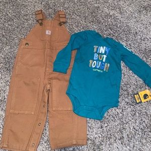 Carhartt Baby 12 Month Overalls Onesie NWT BOY